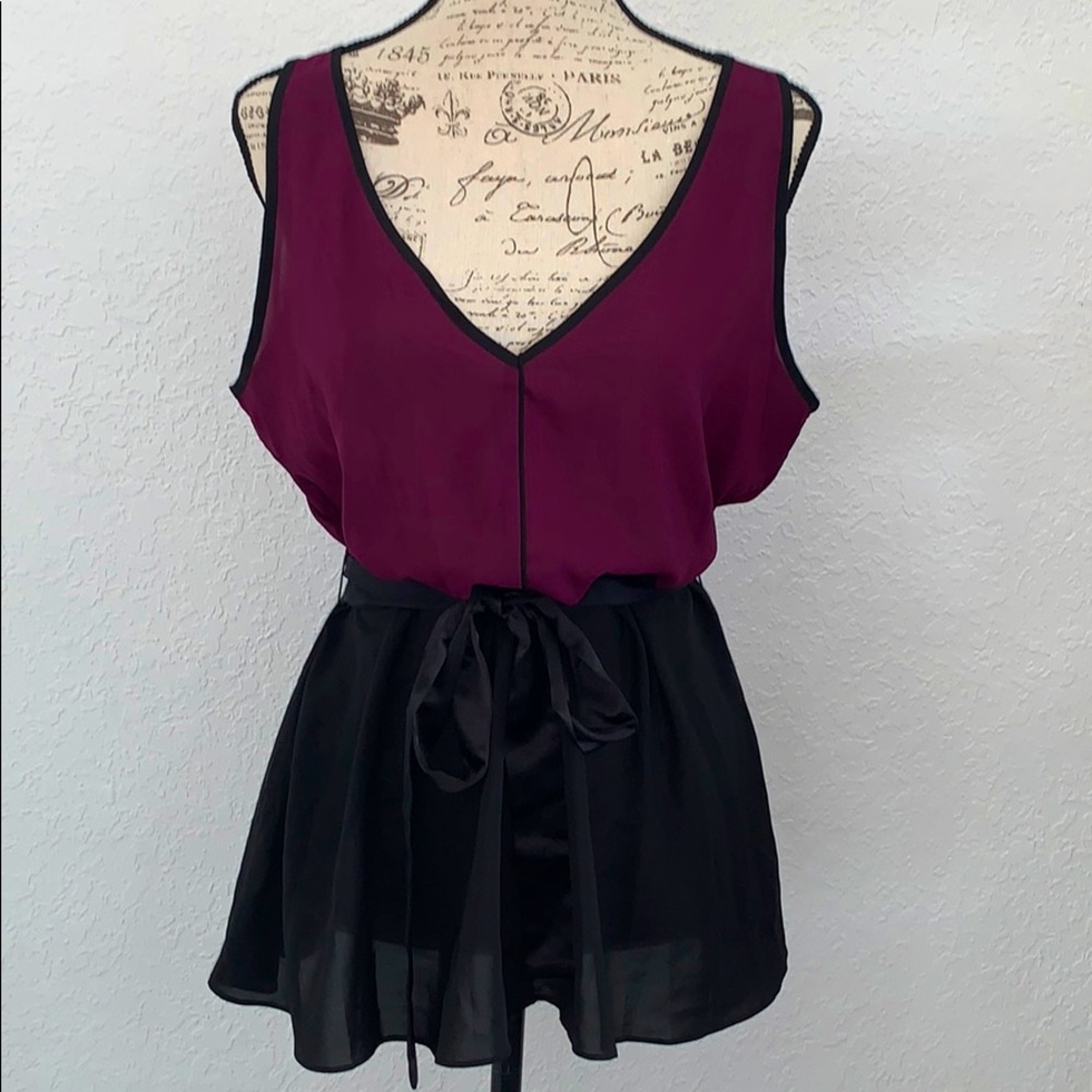 Narciso Rodriguez Sheer top with satin belt | L